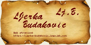 LJerka Budaković vizit kartica